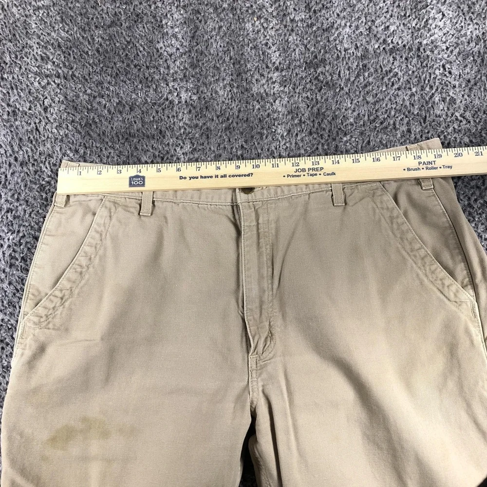 Carhartt Pants Mens 40x34‎ Beige Canvas Relaxed Fit Carpenter Workwear B299 GKH